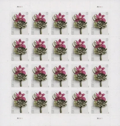 Contemporary Boutonniere Forever Postage 2020 US Stamps