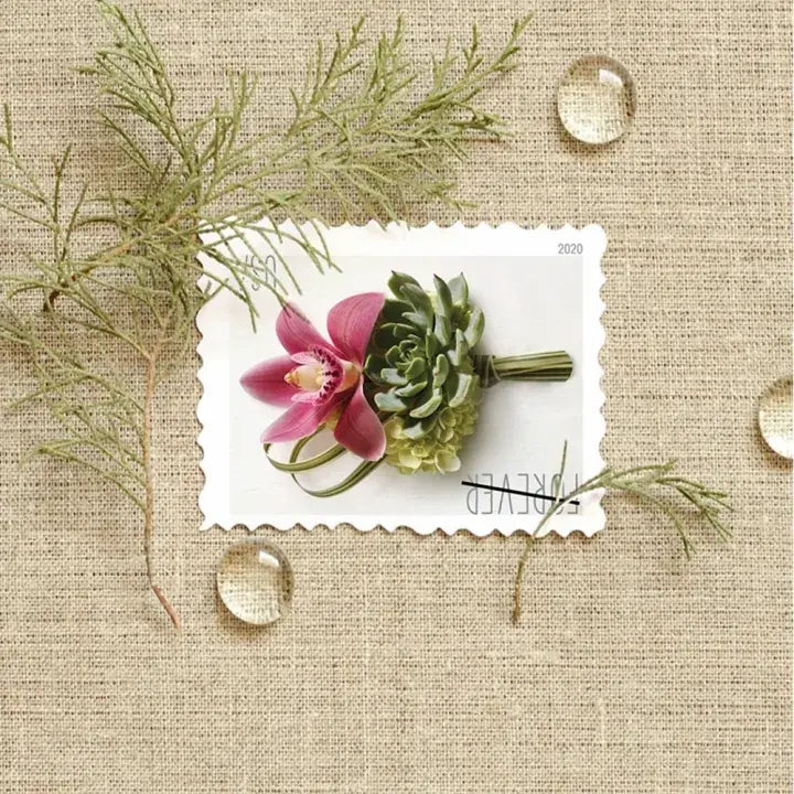 Contemporary Boutonniere Forever Postage 2020 US Stamps
