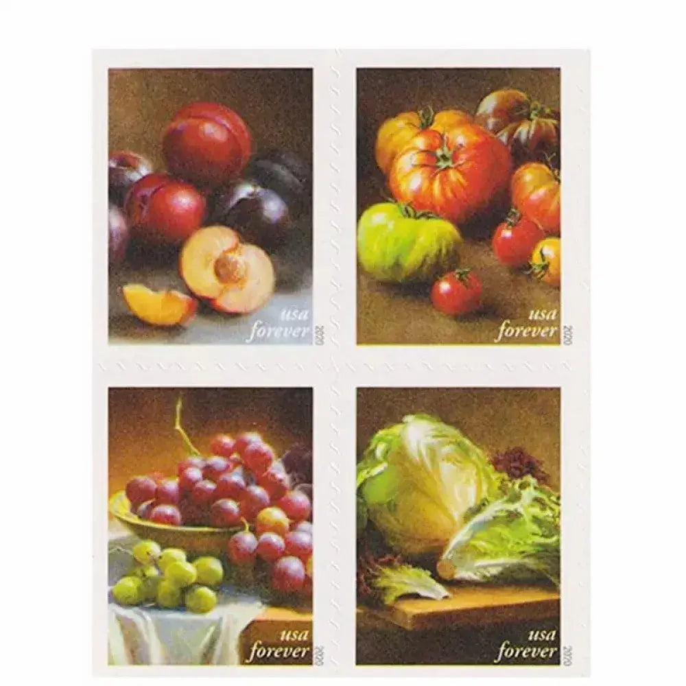 Fruits & Vegetables Forever 2020 US Stamps