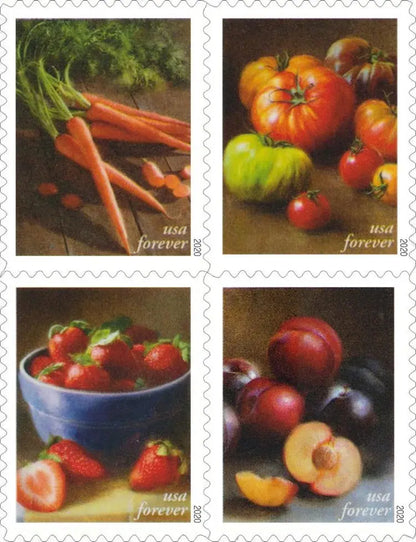Fruits & Vegetables Forever 2020 US Stamps