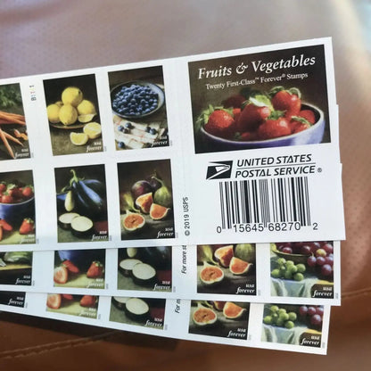 Fruits & Vegetables Forever 2020 US Stamps