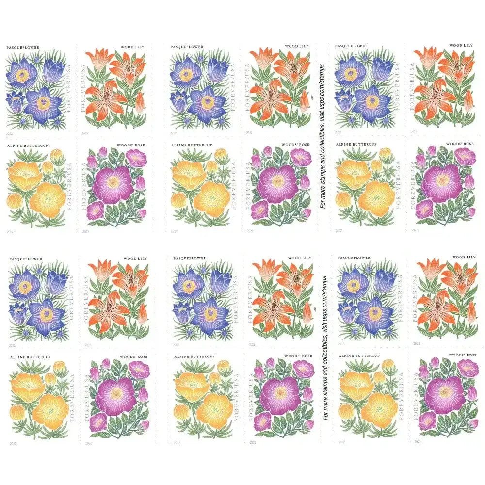 Mountain Flora First-Class Forever 2022 US Stamps