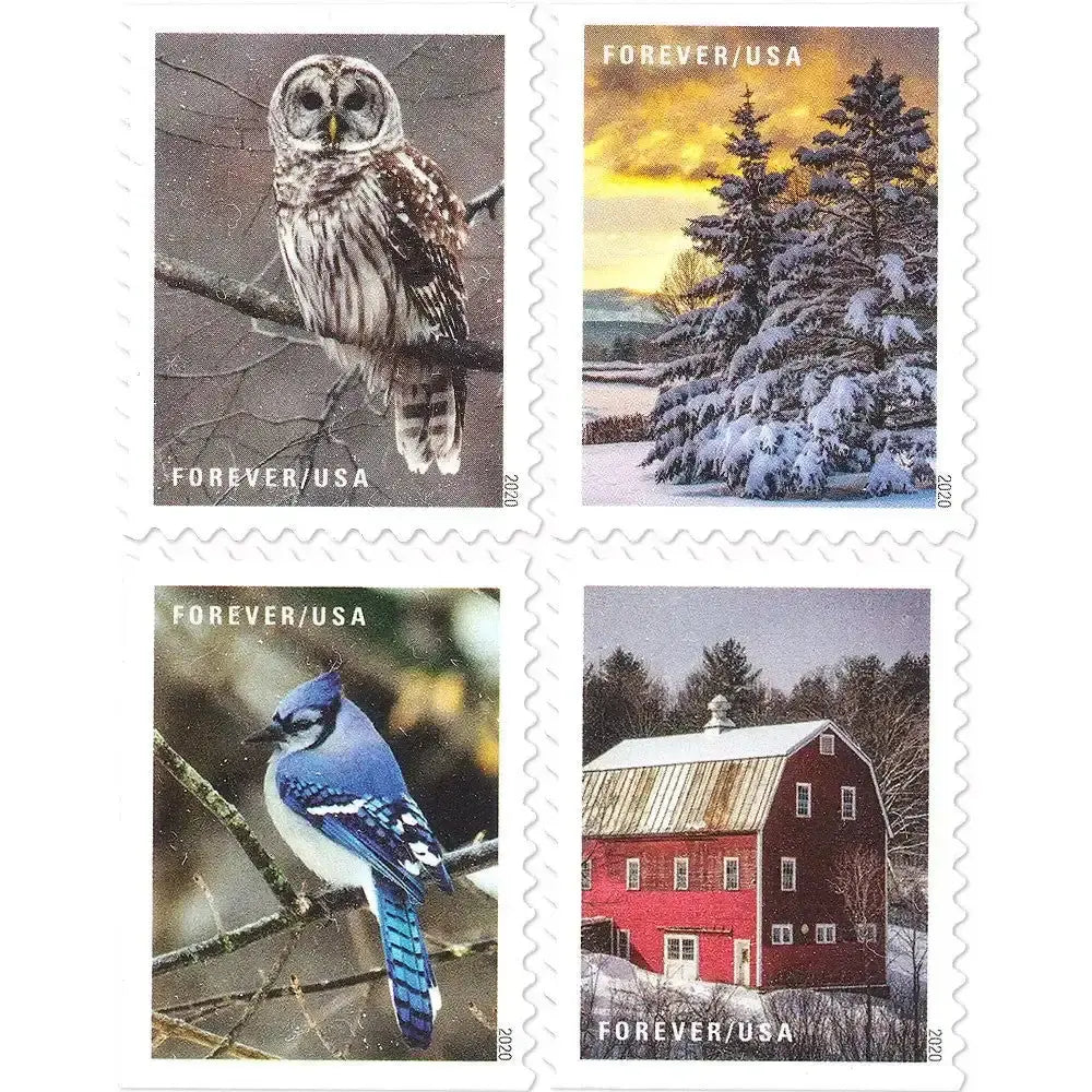 Winter Scenes First Class Forever Postage 2020 US Stamps