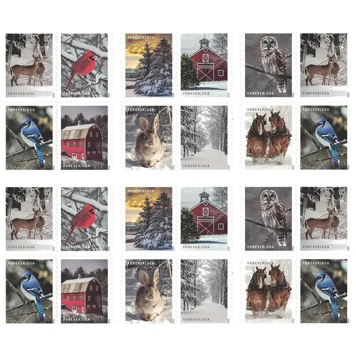 Winter Scenes First Class Forever Postage 2020 US Stamps